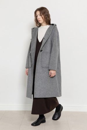 Handmade hooded long coat_2color