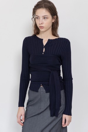 Bustier crop cardigan_2color