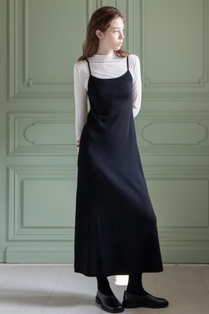 String slim knit dress_2color