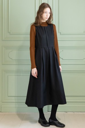 Sleeveless pintuck dress_2color