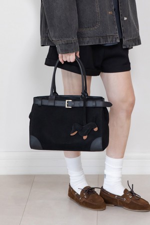 Charlotte suede belted totebag_2color