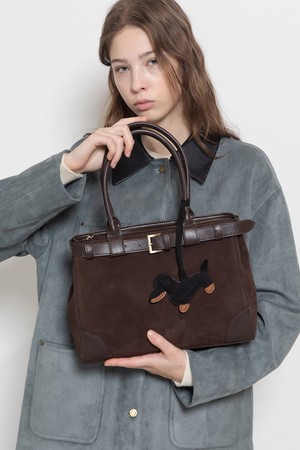 Charlotte suede belted totebag_2color