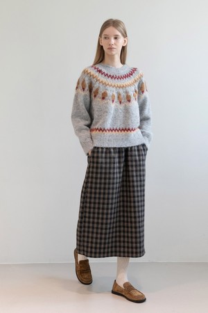 Check long skirt_2color