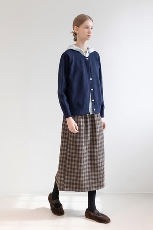 Check long skirt_2color