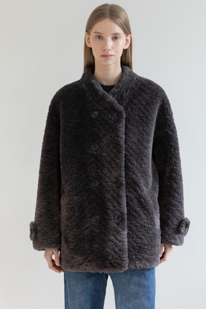 Double Button Fur Jacket_2color