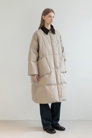 Oversized Coloring Long Padded Jacket_2color
