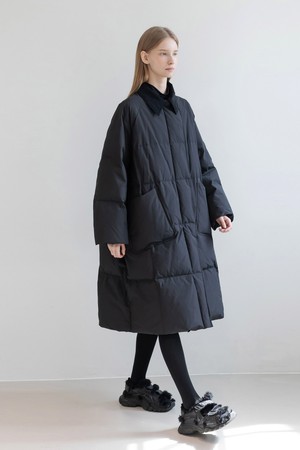 Oversized Coloring Long Padded Jacket_2color