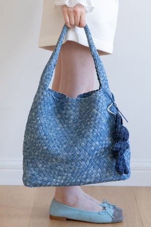 Soft mesh shourder bag_Blue