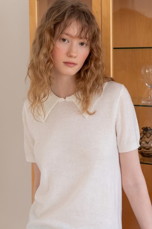 V-neck collar knitwear_2color