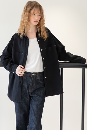 Overfit cotton shirt_2color