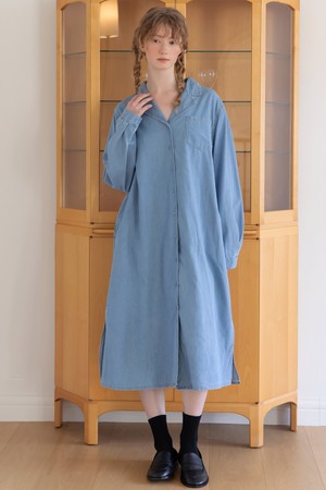 Standard denim dress_Blue