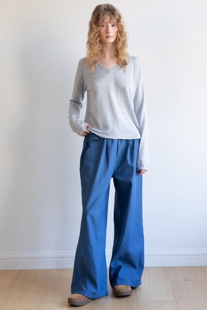 Pocket banded pants_2color