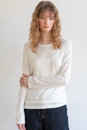 Layered round knitwear_3color