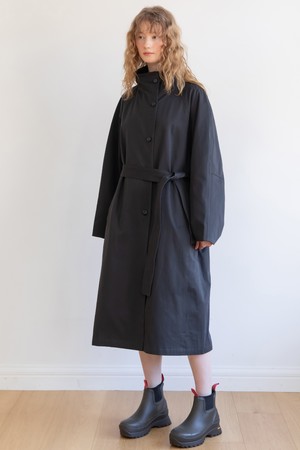Highneck collar trench coat_2color