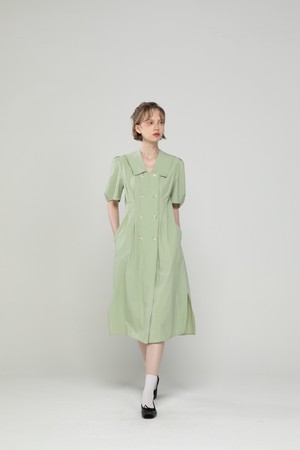 Double-button dress - Mint