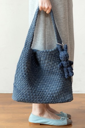 Soft mesh shourder bag_NAVY