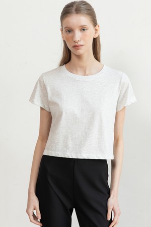 Simple crop t-shirt_2color