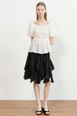 Ruffle banded skirt_2color