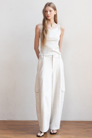 Pintuck banded pants_3color