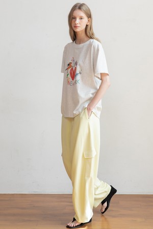 Pintuck banded pants_3color