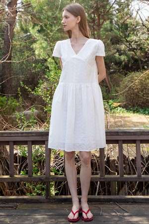 Eyelet lace dress_White