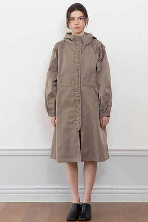 Hooded shirring outer_2color