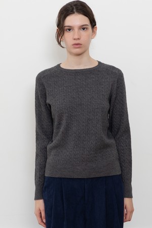 Crop cable knitwear_6color