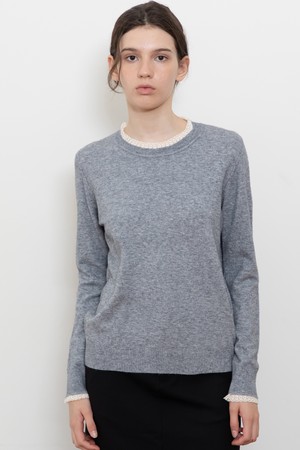 Lace layered knitwear_3color