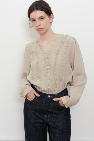 Romantic lace blouse_2color