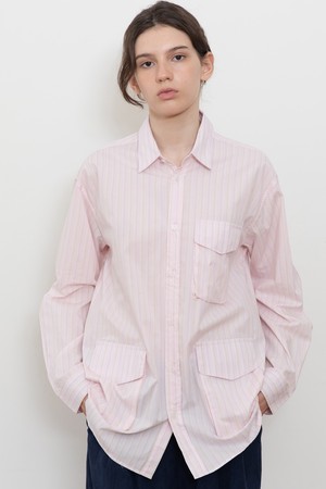 Oversized stripe shirts_2color