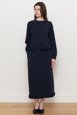 Frill sweat set-up_NAVY