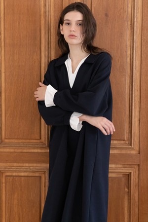V-neck collar Layered dress_2color