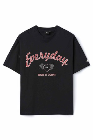 더블링 하트 티셔츠_BLACK