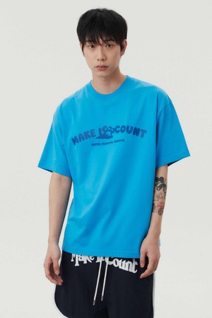 스몰 몬스터로고 티셔츠_BLUE