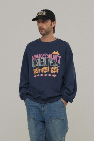 트로피칼 폰트 맨투맨_BLUE