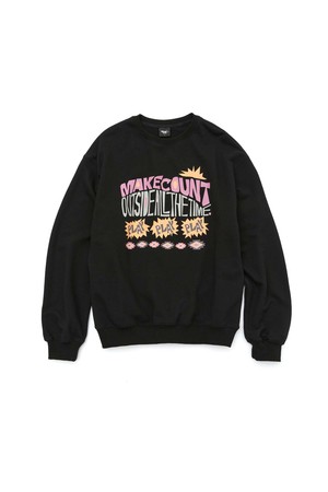 트로피칼 폰트 맨투맨_BLACK