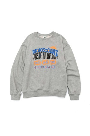 트로피칼 폰트 맨투맨_GREY