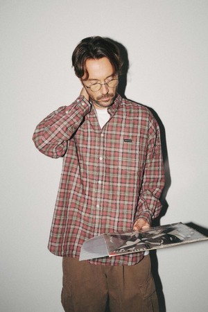 멀티 체크 셔츠_PINK