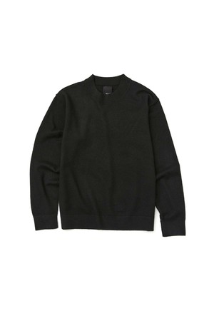 미니멀 크루넥 니트_BLACK