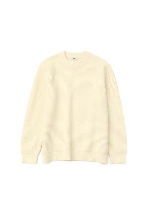 와플 크루넥 니트_IVORY