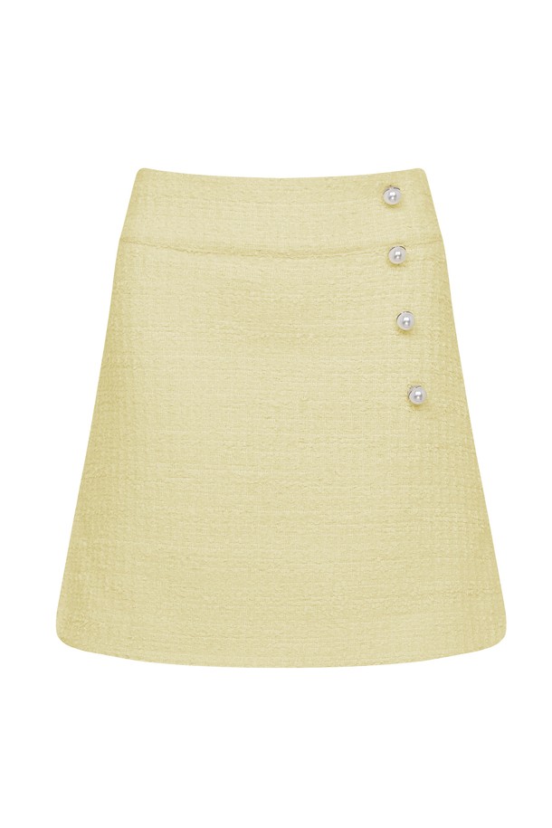 RENEJ - 미니스커트 - Moss Tweed Skirt