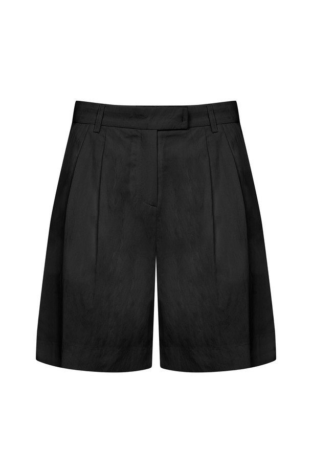 RENEJ - 쇼트팬츠 - Wide Two Pintuck Half Pants