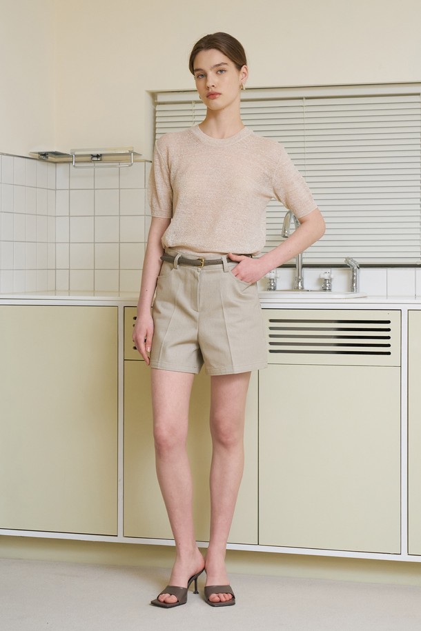 RENEJ - 쇼트팬츠 - Slub Denim Shorts