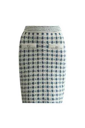 Tweed pocket Midi Skirt