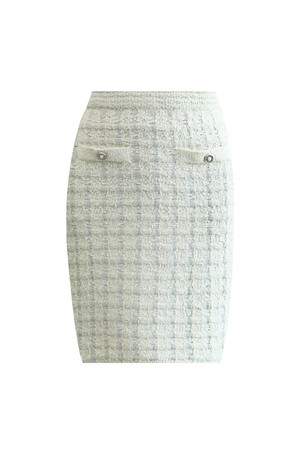 Tweed pocket Midi Skirt