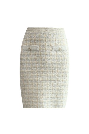 Tweed pocket Midi Skirt