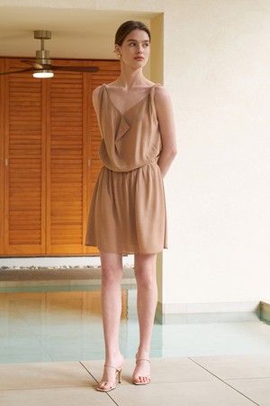 Drape Shirring Dress