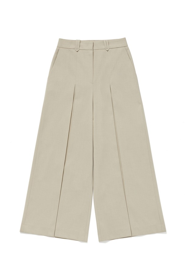 RENEJ - 롱/미디팬츠 - Pleated Wide Trousers