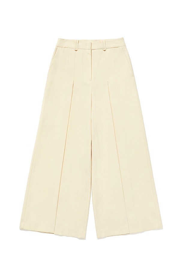 RENEJ - 롱/미디팬츠 - Pleated Wide Trousers