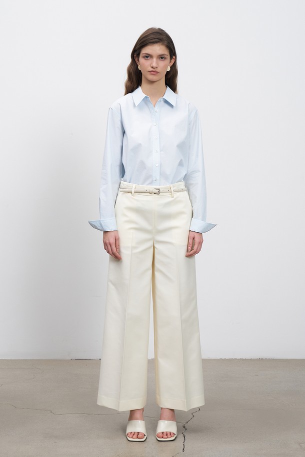 RENEJ - 롱/미디팬츠 - Classic Low Wide Pants